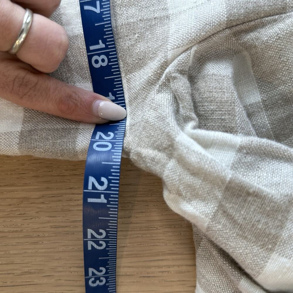 Vintage JH Collectibles 100% Linen Gingham Cropped Women Blazer Size 12 - Picture 10 of 12